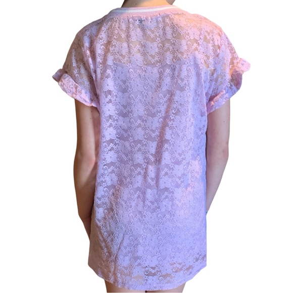 On S’en Fout Des Garçons Lilac Lace Top with Slip Size 16 - Picture 2 of 10